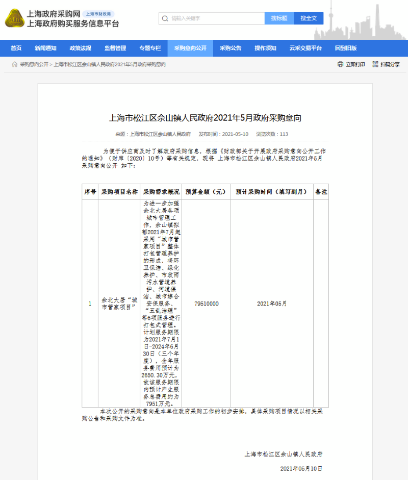 上海市首个“城市管家项目”即将入市-沐鸣娱乐环保1